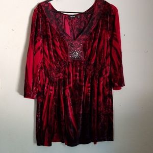 Red velvet fashion shirt